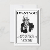 Groomsmanまたは花婿介添人提案招待状 招待状 (正面)