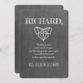 Groomsmanまたは花婿介添人提案 招待状 (正面/裏面)