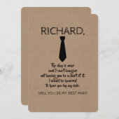 Groomsmanまたは花婿介添人提案 招待状 (正面/裏面)