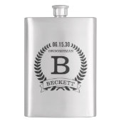 Groomsmanイニシャル フラスク (正面)