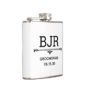 Groomsmanイニシャル フラスク (右)