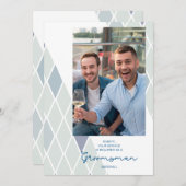 Groomsmanエレガント抽象芸術Photo Apprent (正面/裏面)