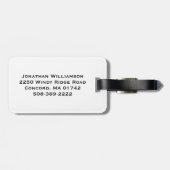 Groomsmanカスタムウェディングフライトモノグラムモダン ラゲッジタグ (裏面横)