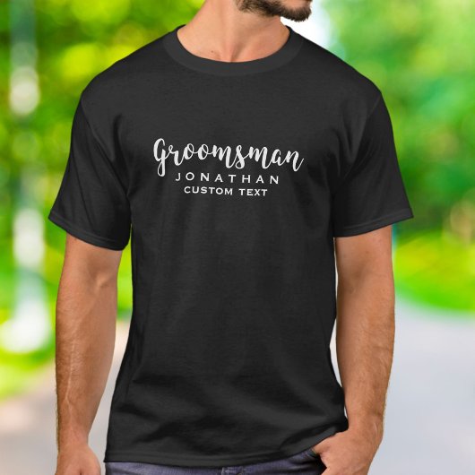 Groomsmanカスタムウェディングフライトモノグラムモダン Tシャツ