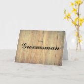 Groomsmanカードへ カード (黄色い花)