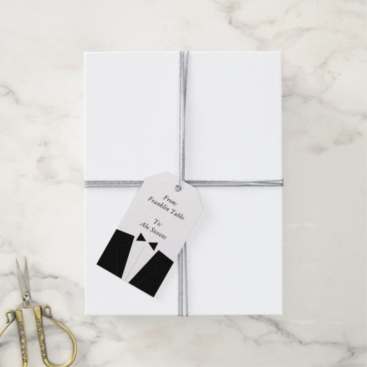 Groomsmanギフトラベル ギフトタグ (より糸付き)