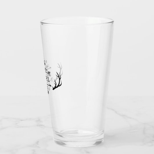 Groomsmanギフト結婚式の引き出物パーソナライズされた〔雄ジカの〕枝角 タンブラーグラス (左)