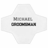Groomsmanシンプルミニマル名の追加モダン男らし名 サッカーボール (フラット)