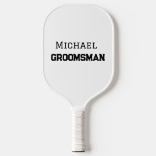 Groomsmanシンプルミニマル名の追加モダン男らし名 ピックルボールラケット