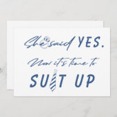 Groomsmanスクリプトの提案に合わせおもしろいる時間 招待状 (正面/裏面)