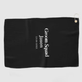 groomsmanバチェロレッテ名のモダン追加simpl ゴルフタオル (横)
