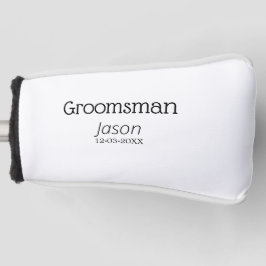 groomsmanバチェロレッテ名のモダン追加simpl ゴルフヘッドカバー