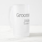 groomsmanバチェロレッテ名のモダン追加simpl フロストグラスビールジョッキ (正面左)