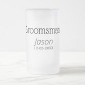groomsmanバチェロレッテ名のモダン追加simpl フロストグラスビールジョッキ (中央)