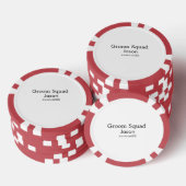 groomsmanバチェロレッテ名のモダン追加simpl ポーカーチップ (積み重ね)