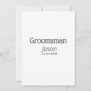 groomsmanバチェロレッテ名のモダン追加simpl 招待状