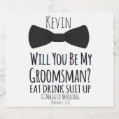 Groomsmanビおもしろいールボトルラベル， Groomsman ビールラベル (シングルラベル)