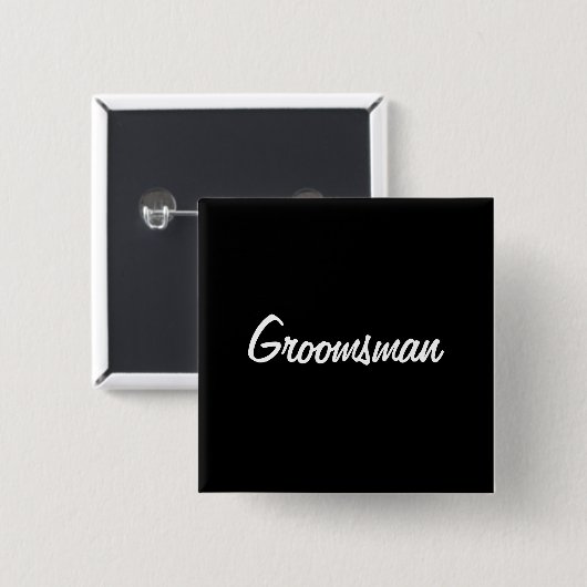 Groomsmanピン 缶バッジ (正面&裏面)