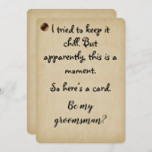 Groomsmanプロポーショおもしろいンカード 招待状 (正面/裏面)