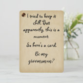 Groomsmanプロポーショおもしろいンカード 招待状 (スタンド正面)