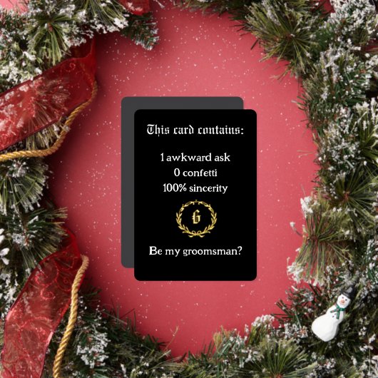 Groomsmanプロポーショ頼ンカー王室のド「厄介なスタイル」 箔招待状 (インサイチュ)