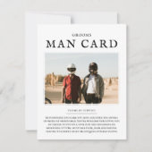 Groomsmanモダン写真ミニマル提案リクエスト ノートカード (正面)