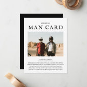 Groomsmanモダン写真ミニマル提案リクエスト ノートカード (正面/裏面インサイチュ)