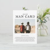 Groomsmanモダン写真ミニマル提案リクエスト 招待状 (スタンド正面)