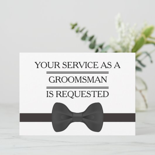 Groomsmanリクエストとしてのサービス 招待状 (スタンド正面)