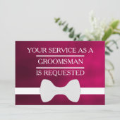 Groomsmanリクエストとしてのサービス 招待状 (スタンド正面)