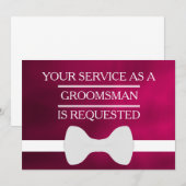 Groomsmanリクエストとしてのサービス 招待状 (正面/裏面)