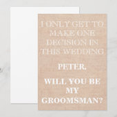 Groomsmanリクエストとしてのサービス 招待状 (正面/裏面)