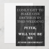 Groomsmanリクエストとしてのサービス 招待状 (正面/裏面)