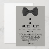 Groomsmanリクエストとしてのサービス 招待状 (正面/裏面)