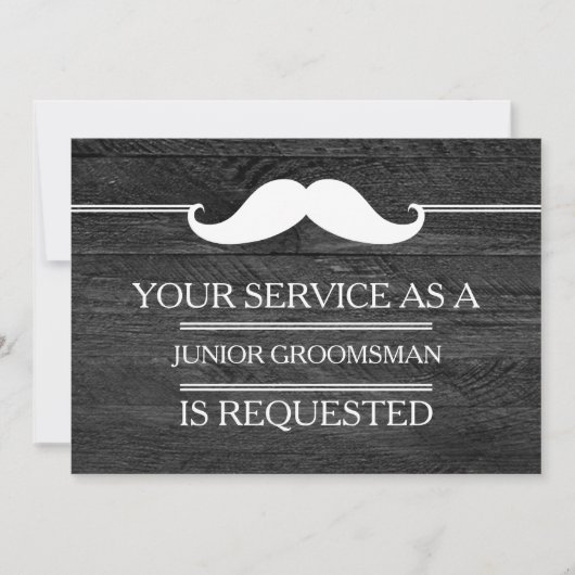 GroomsmanリクエストとしてのBlackboardサービス 招待状 (正面)