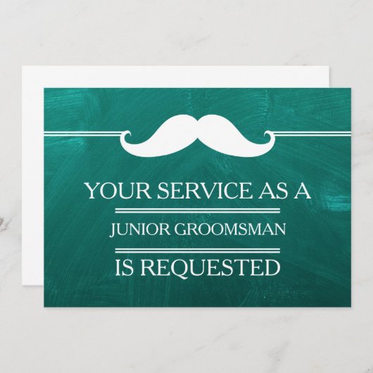 GroomsmanリクエストとしてのBlackboardサービス 招待状 (正面/裏面)