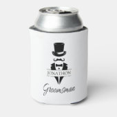 Groomsman名Tuxedoシルエット 缶クーラー (缶裏面)