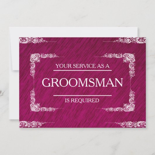 Groomsman招待状 招待状 (正面)