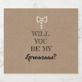 Groomsman提案 ビールラベル (シングルラベル)