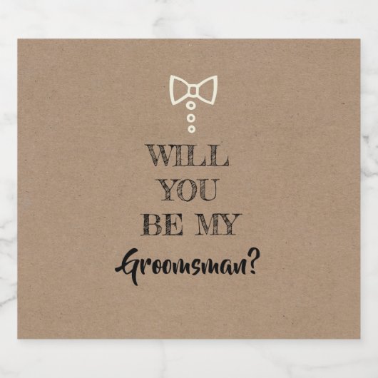 Groomsman提案 ビールラベル (シングルラベル)