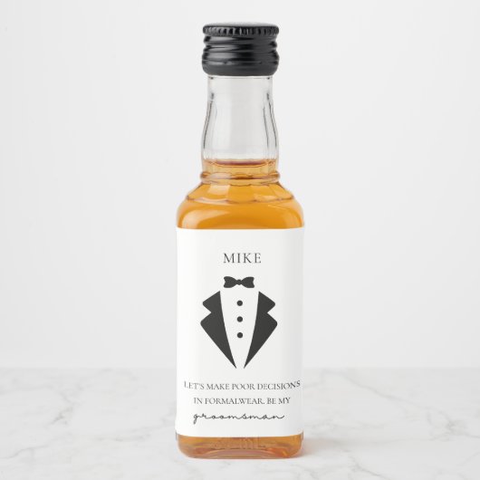 Groomsman提案 リキュールボトルラベル (正面)