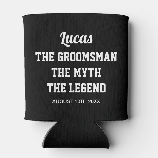 GroomsMan神話の伝説は、新郎から涼しくすることができる 缶クーラー (裏面)