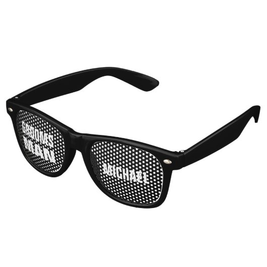 GROOMSMAN結婚式の引き出物白黒A08 レトロサングラス (アングル)