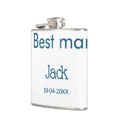 groomsman花婿介添人名前の追加文字バチェロレッテ フラスク (左)
