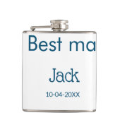 groomsman花婿介添人名前の追加文字バチェロレッテ フラスク (正面)