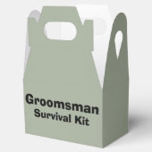 「Groomsman」サバイバルキットボックス フェイバーボックス (オープン)