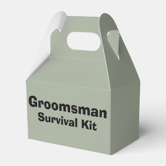 「Groomsman」サバイバルキットボックス フェイバーボックス (正面サイド)