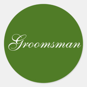「Groomsman」スタンプ ラウンドシール