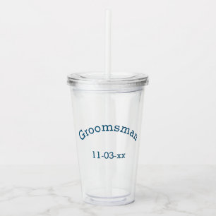 Groomsman 結婚 with Date アクリルタンブラー