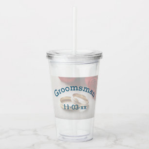 Groomsman 結婚 with Date アクリルタンブラー